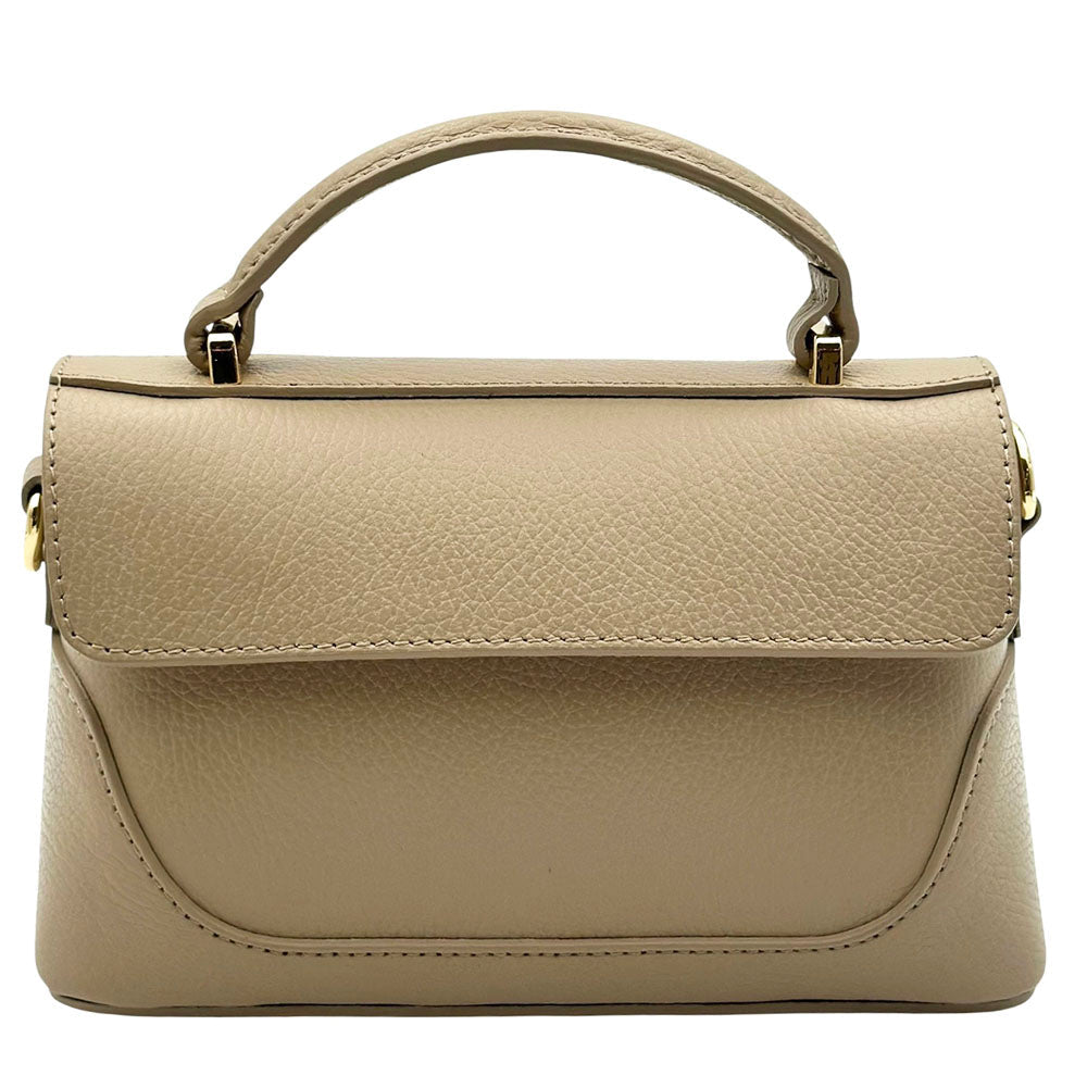 Maristella Italian Cow Leather Mini Top Handle Bag - Leather Italiano