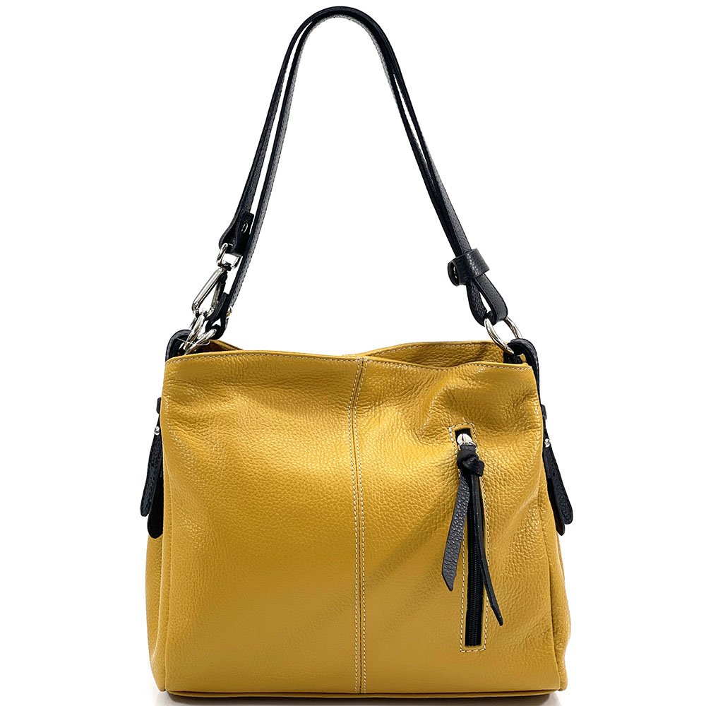 Mélie Italian Calfskin Leather Bag – Elegant Hobo with Dual Compartments - Leather Italiano