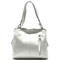 Mélie Italian Calfskin Leather Bag – Elegant Hobo with Dual Compartments - Leather Italiano