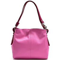Mélie Italian Calfskin Leather Bag – Elegant Hobo with Dual Compartments - Leather Italiano
