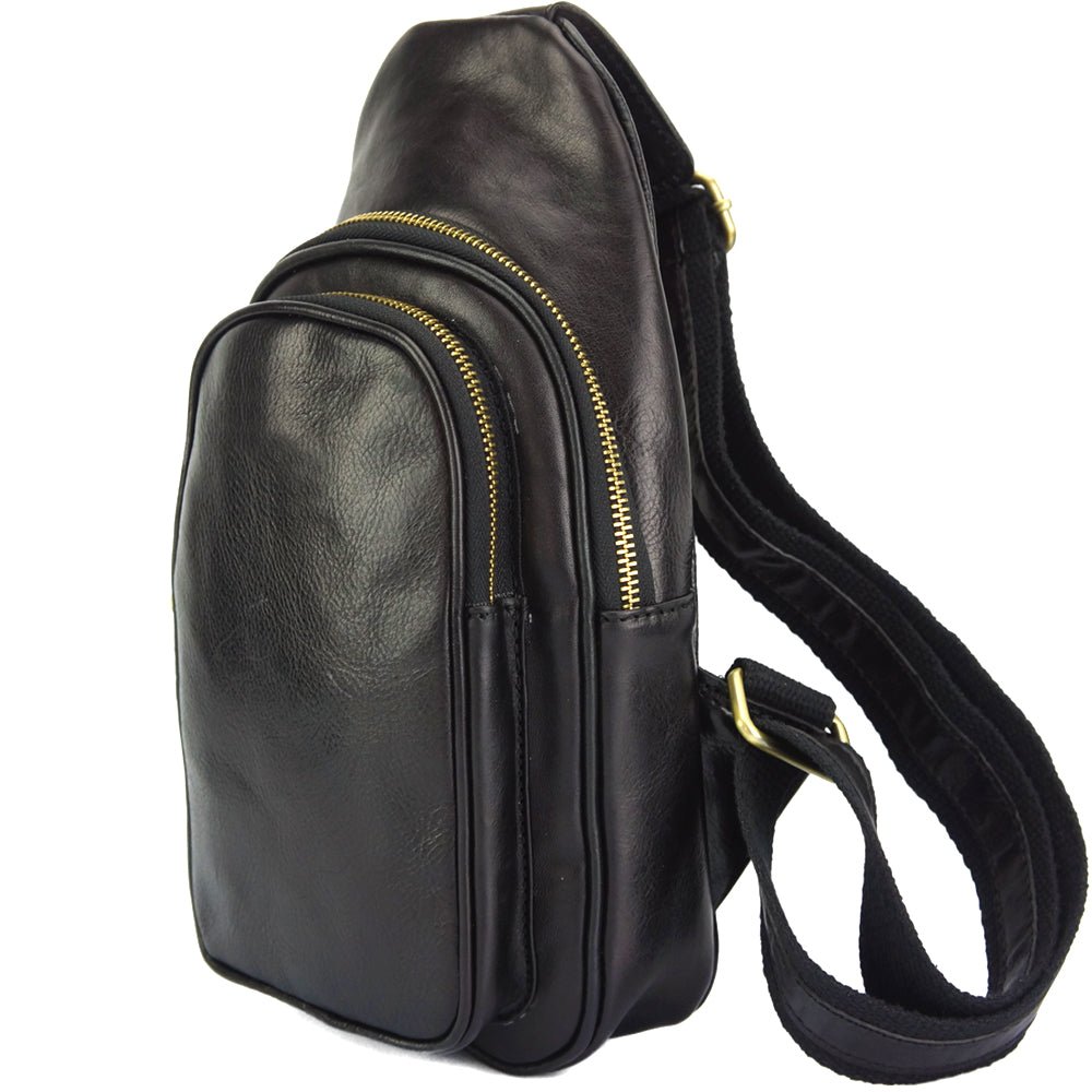 Men's Italian Calfskin Leather Waist Bag - Leather Italiano