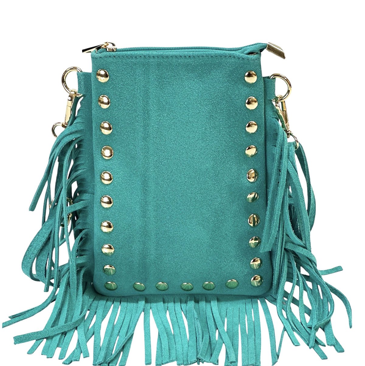 Mia Italian Suede Leather Fringe Shoulder Bag - Leather Italiano
