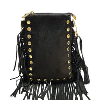 Mia Italian Suede Leather Fringe Shoulder Bag - Leather Italiano