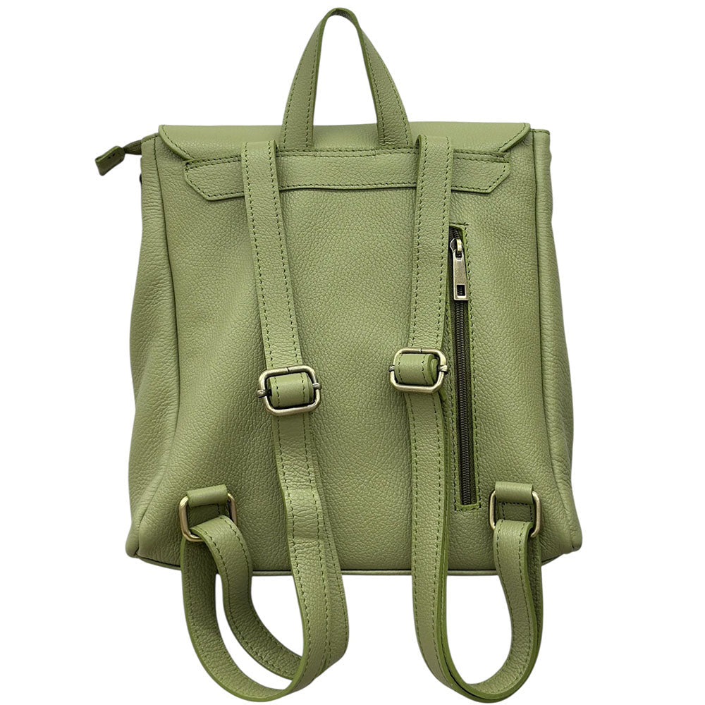 Michela Minimalist Italian Leather Backpack - Leather Italiano