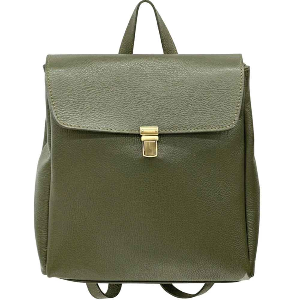 Michela Minimalist Italian Leather Backpack - Leather Italiano