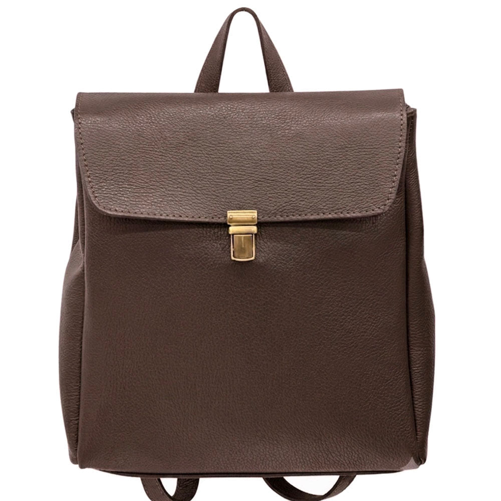 Michela Minimalist Italian Leather Backpack - Leather Italiano