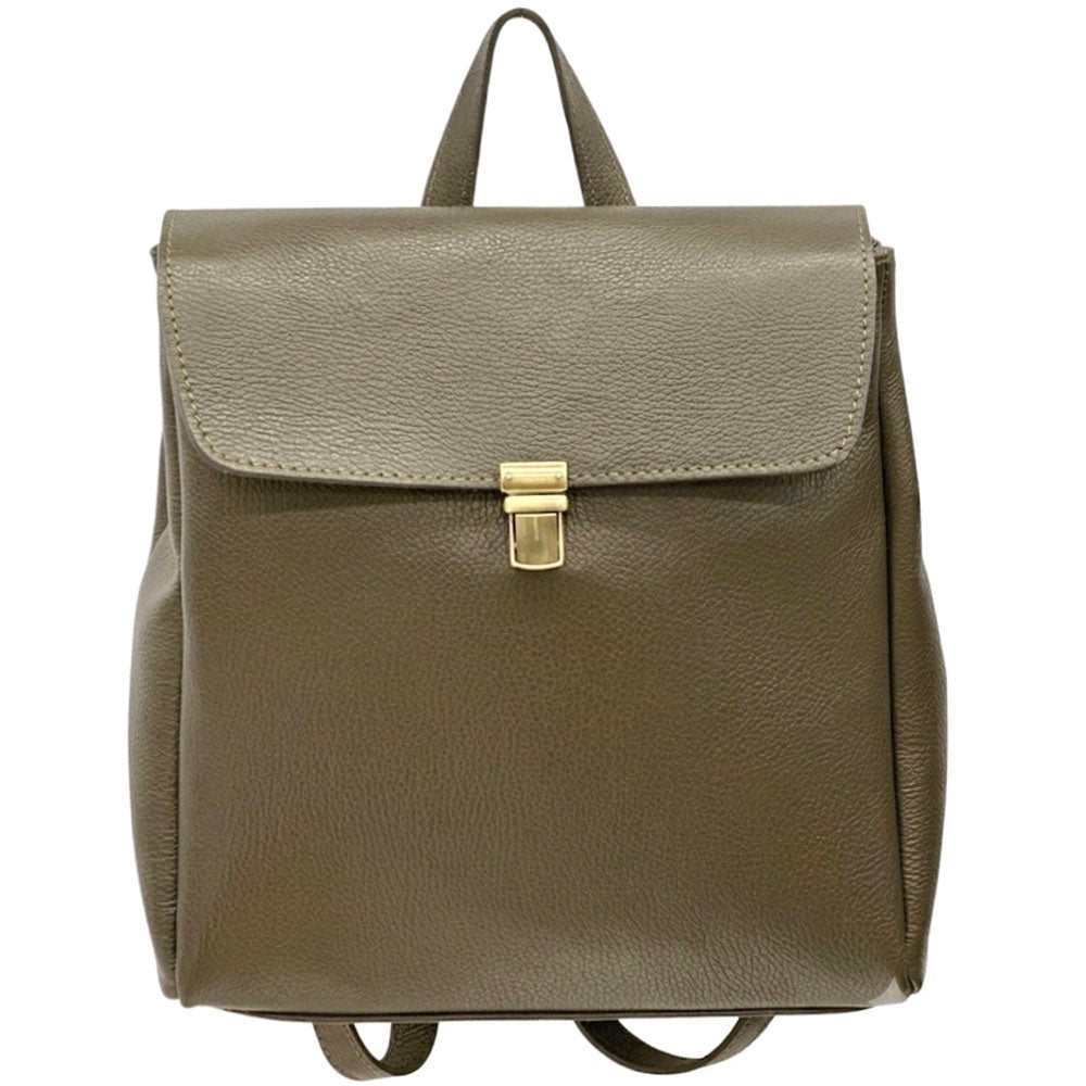 Michela Minimalist Italian Leather Backpack - Leather Italiano