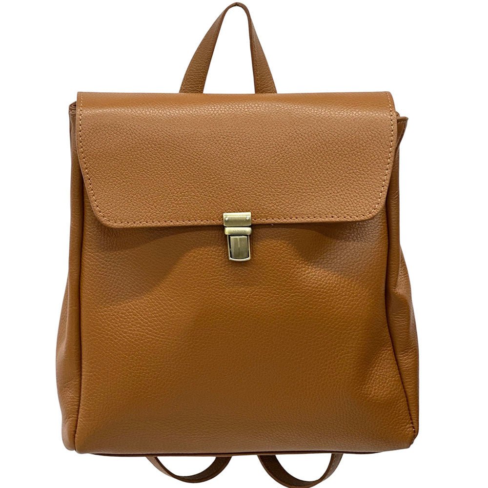 Michela Minimalist Italian Leather Backpack - Leather Italiano