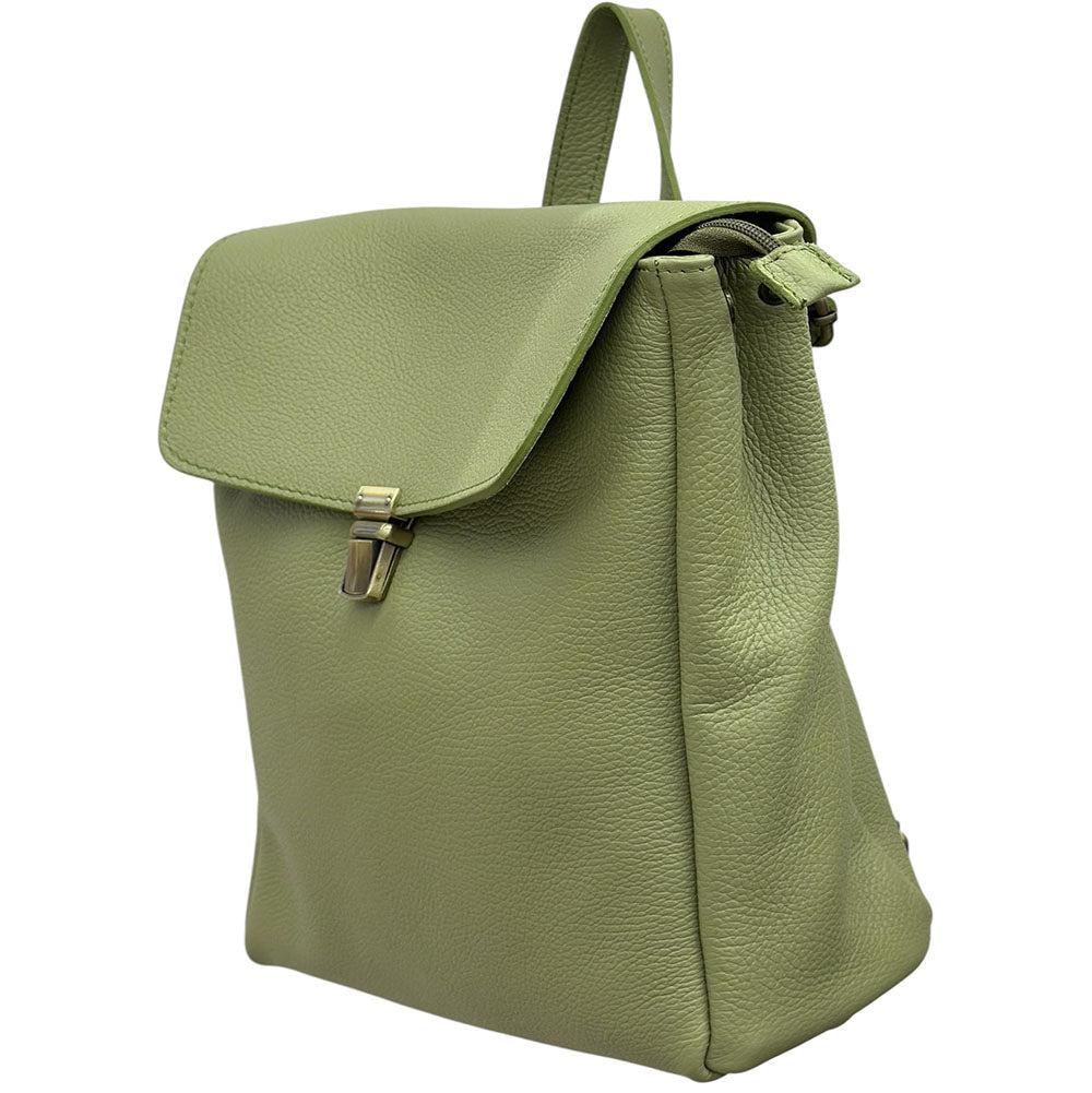 Michela Minimalist Italian Leather Backpack - Leather Italiano