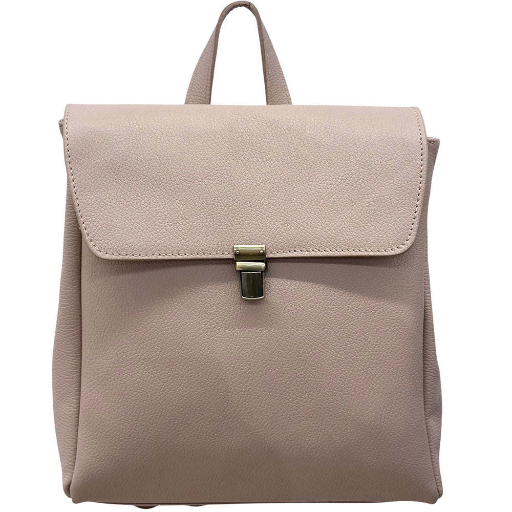 Michela Minimalist Italian Leather Backpack - Leather Italiano