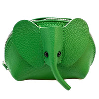 Mini Italian Leather Elephant Pouch – Playful Leather Coin & Key Pouch - Leather Italiano