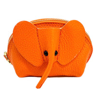 Mini Italian Leather Elephant Pouch – Playful Leather Coin & Key Pouch - Leather Italiano