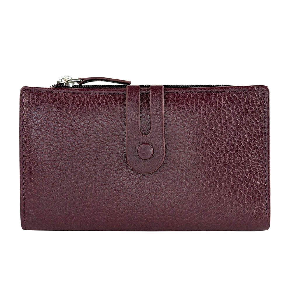 Mirello Cow Leather Zip Wallet - Leather Italiano