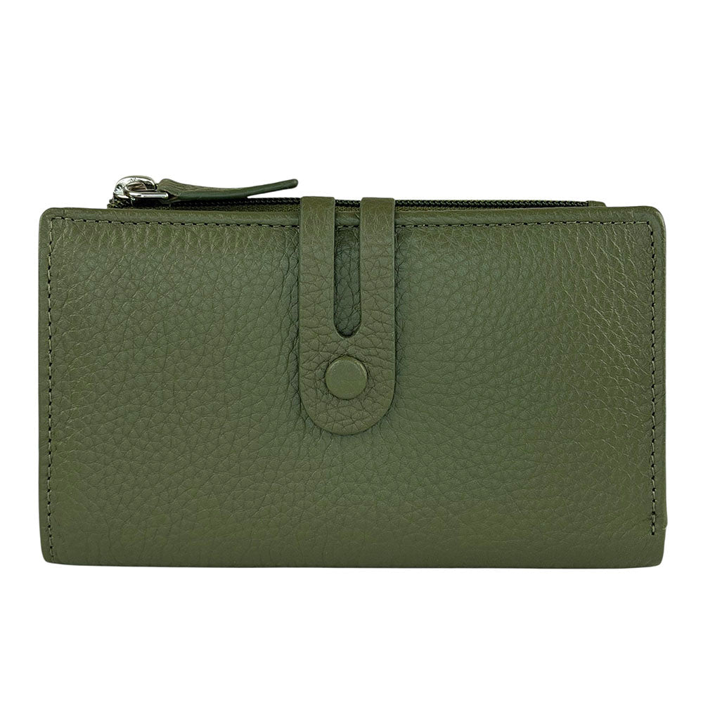 Mirello Cow Leather Zip Wallet - Leather Italiano