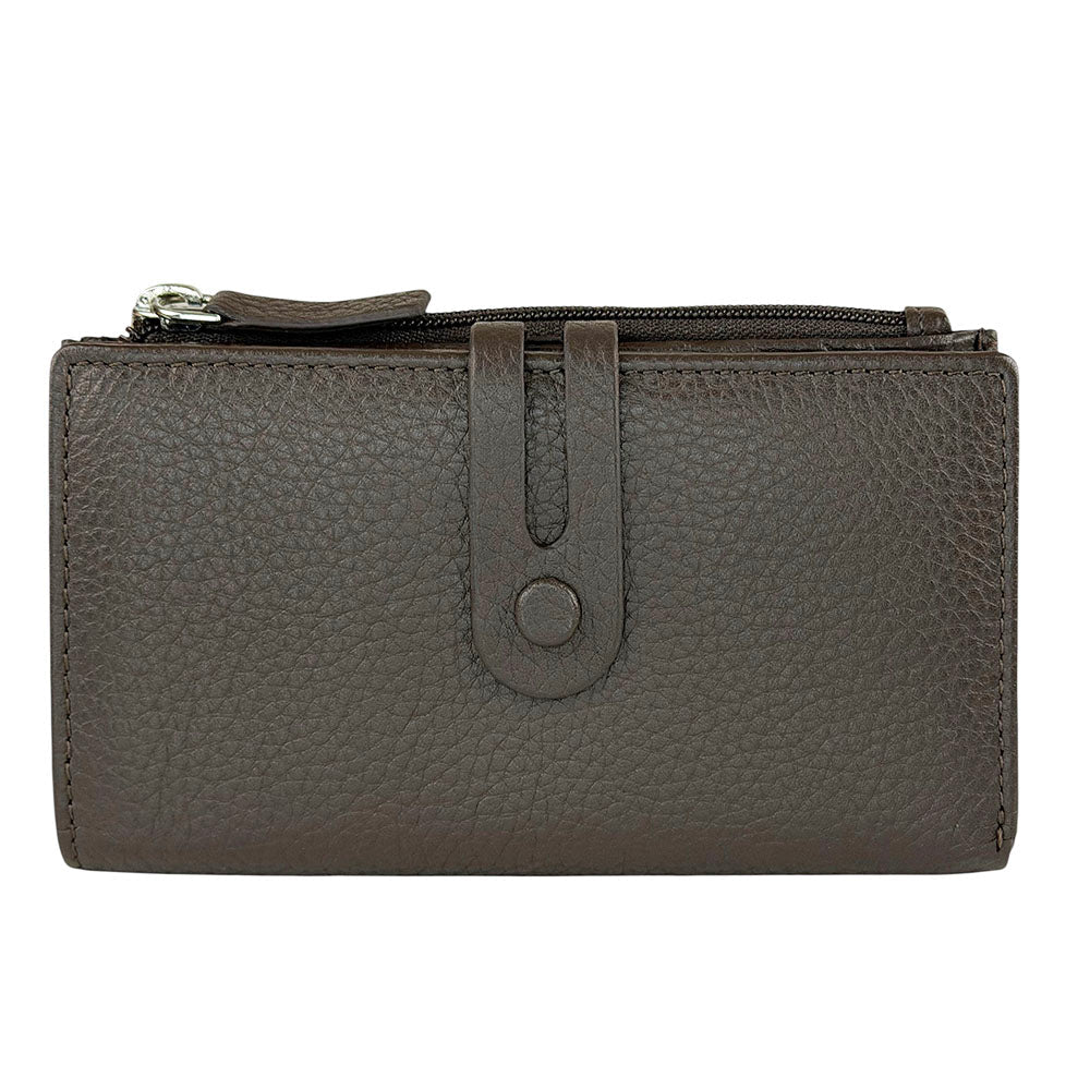 Mirello Cow Leather Zip Wallet - Leather Italiano