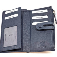Mirello Cow Leather Zip Wallet - Leather Italiano