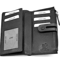 Mirello Cow Leather Zip Wallet - Leather Italiano