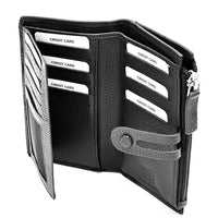 Mirello Cow Leather Zip Wallet - Leather Italiano