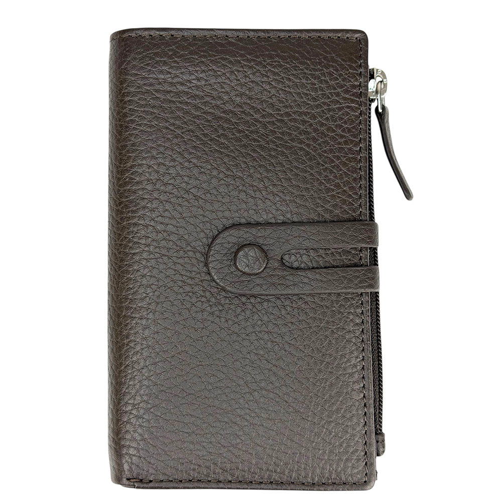 Mirello Cow Leather Zip Wallet - Leather Italiano