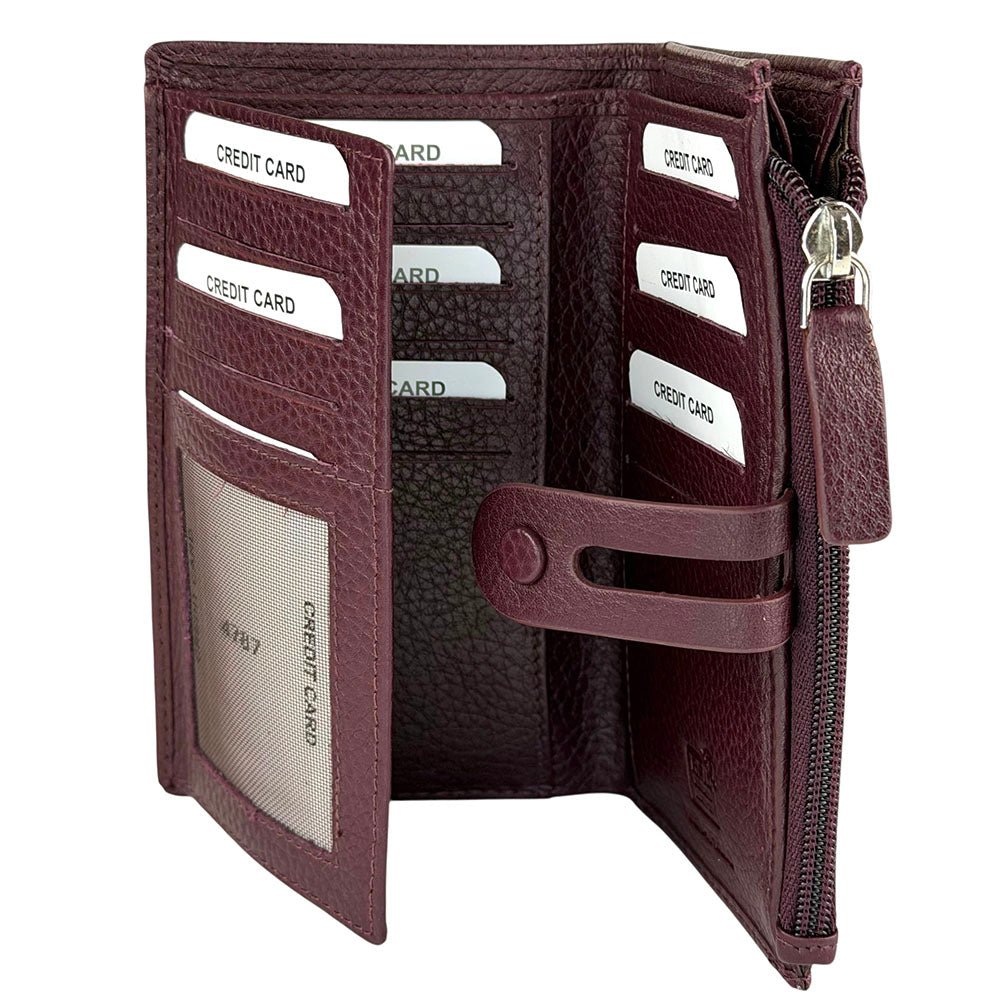 Mirello Cow Leather Zip Wallet - Leather Italiano