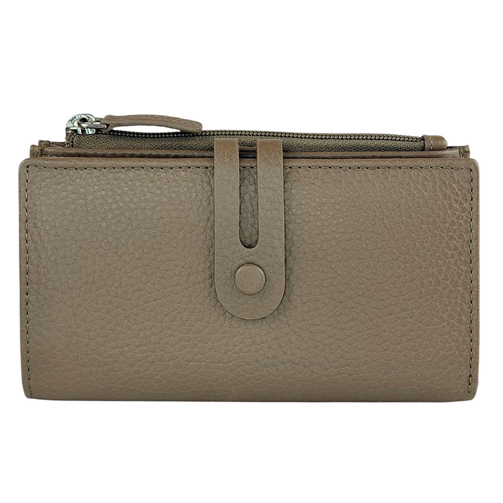 Mirello Cow Leather Zip Wallet - Leather Italiano