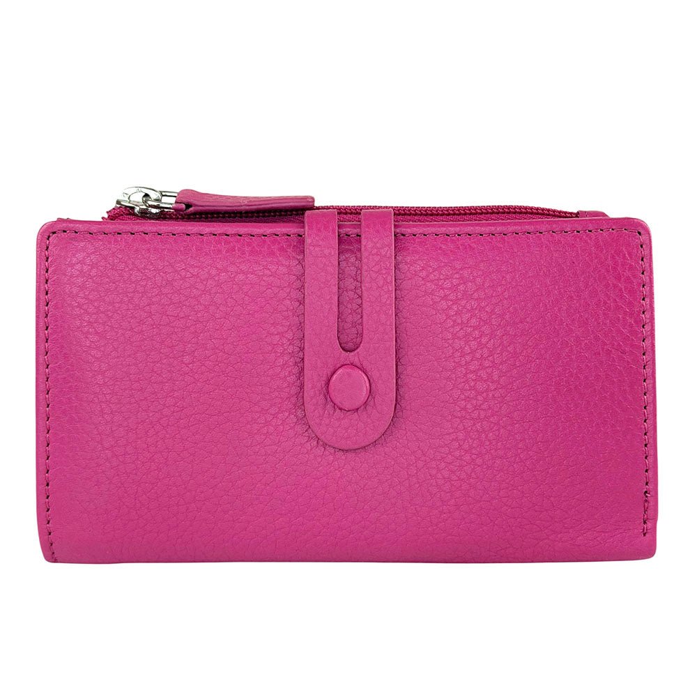 Mirello Cow Leather Zip Wallet - Leather Italiano