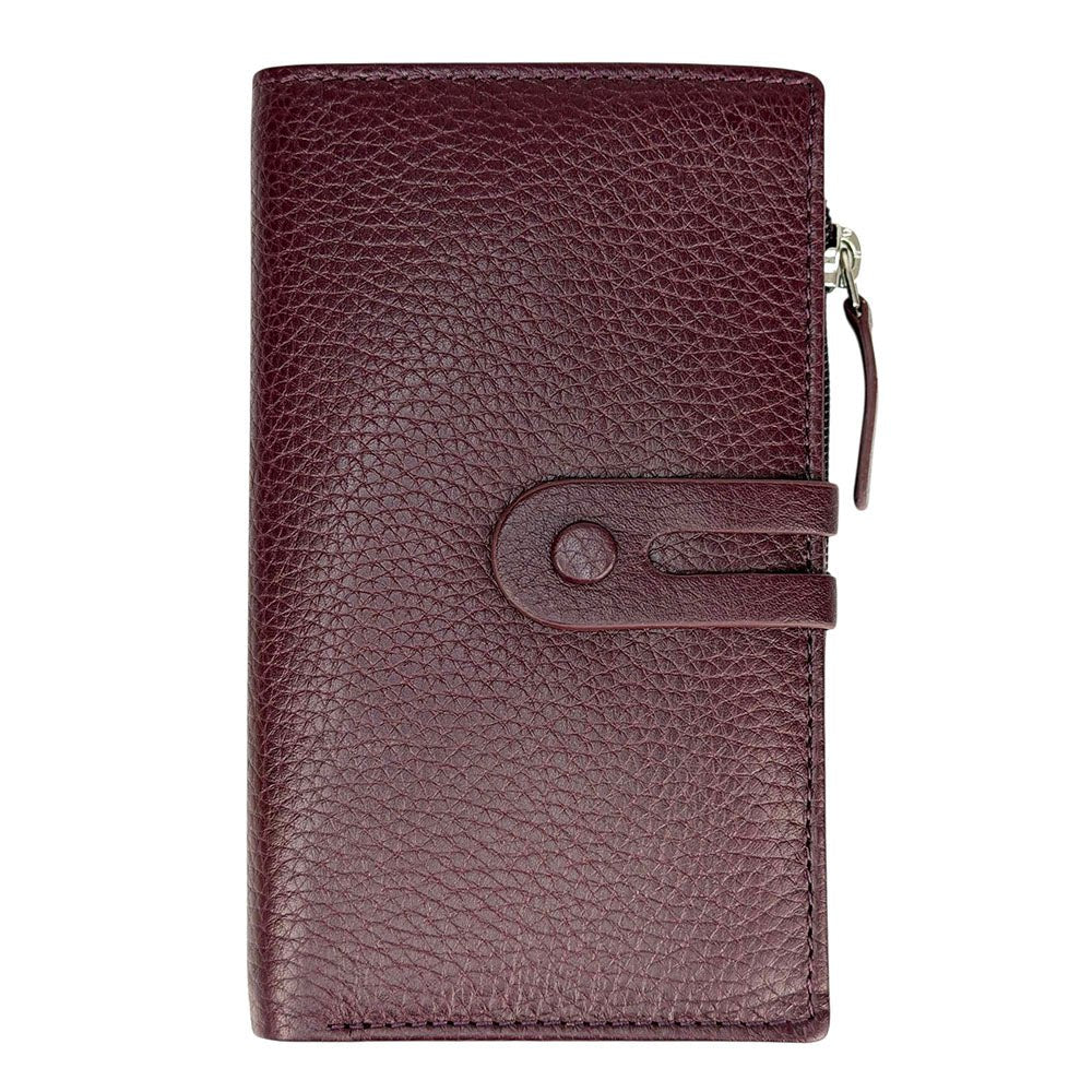 Mirello Cow Leather Zip Wallet - Leather Italiano