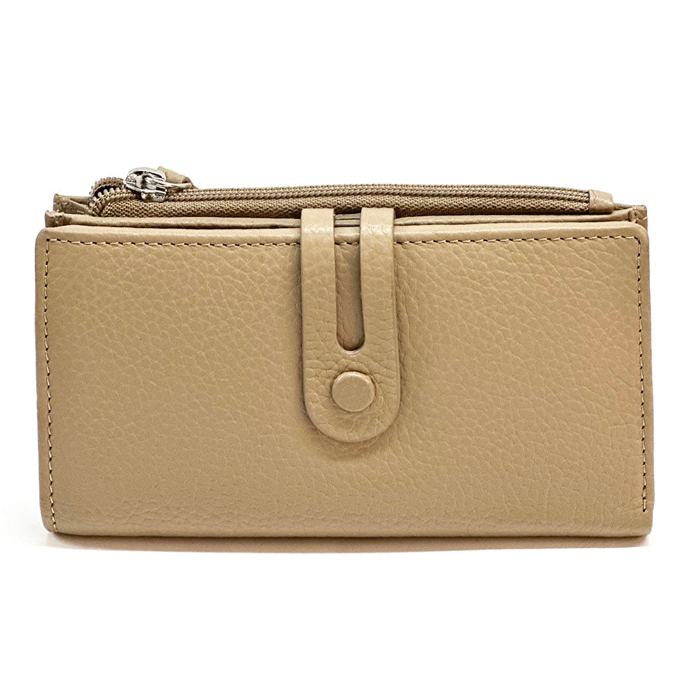 Mirello Cow Leather Zip Wallet - Leather Italiano