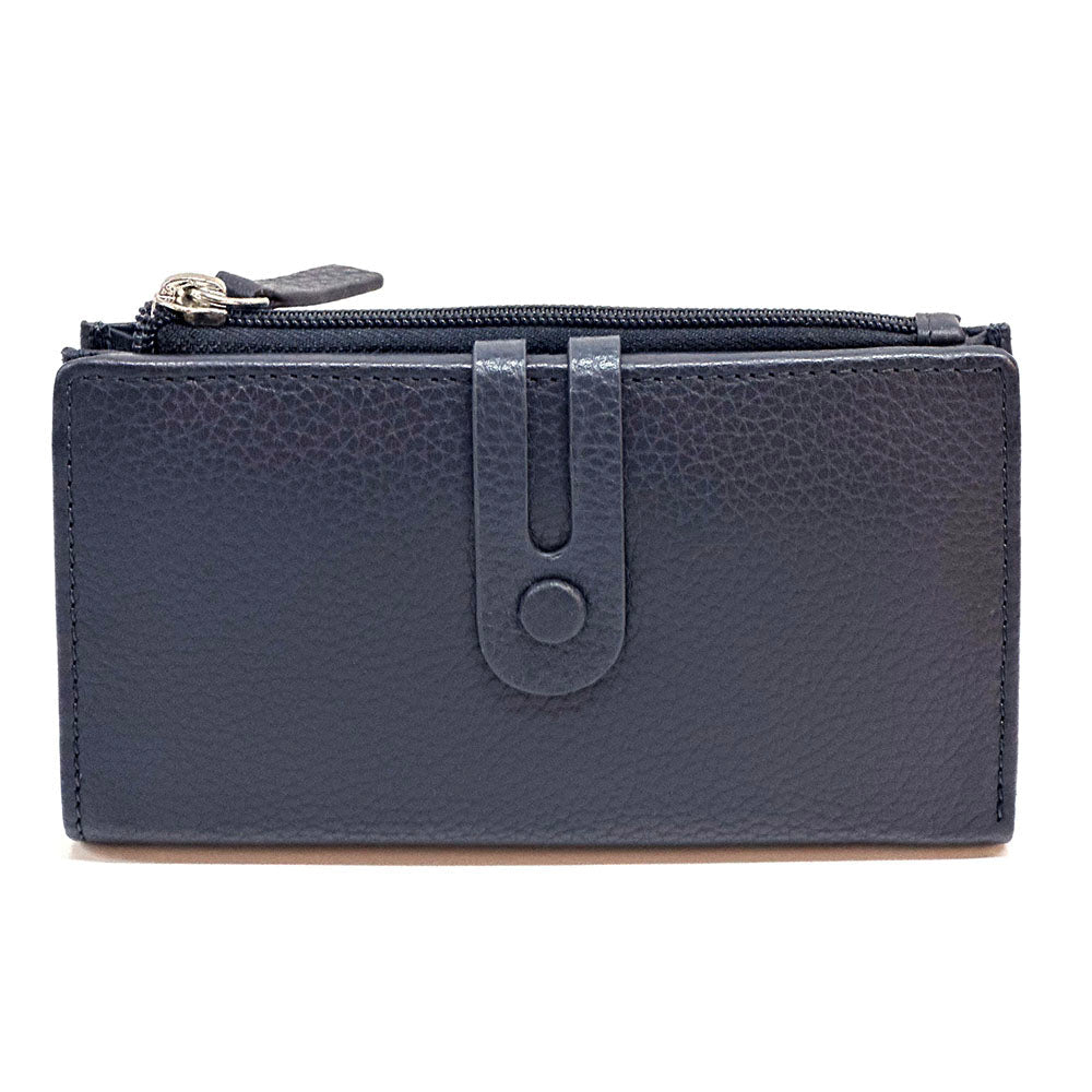 Mirello Cow Leather Zip Wallet - Leather Italiano