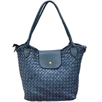 Mirelva Woven Washed Calf Leather Tote Bag - Leather Italiano