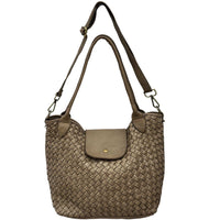 Mirelva Woven Washed Calf Leather Tote Bag - Leather Italiano