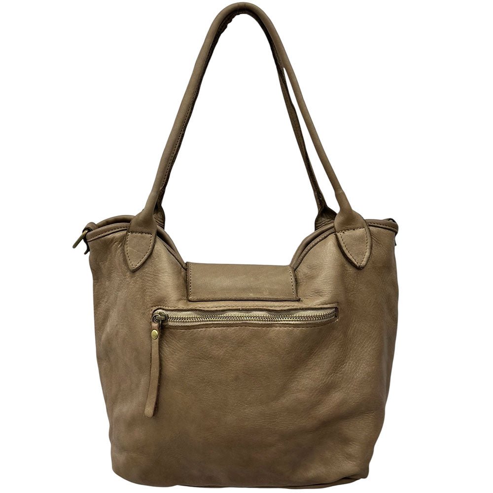 Mirelva Woven Washed Calf Leather Tote Bag - Leather Italiano