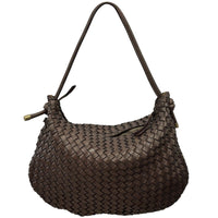 Monica Woven Italian Leather Hobo Bag - Leather Italiano