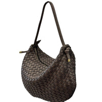 Monica Woven Italian Leather Hobo Bag - Leather Italiano