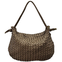Monica Woven Italian Leather Hobo Bag - Leather Italiano