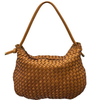 Monica Woven Italian Leather Hobo Bag - Leather Italiano