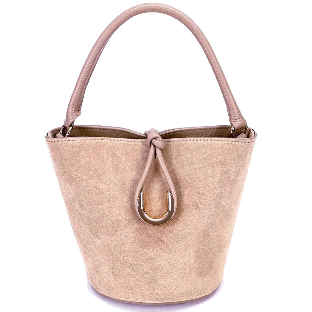 Nadia Leather Bucket Bag - Leather Italiano
