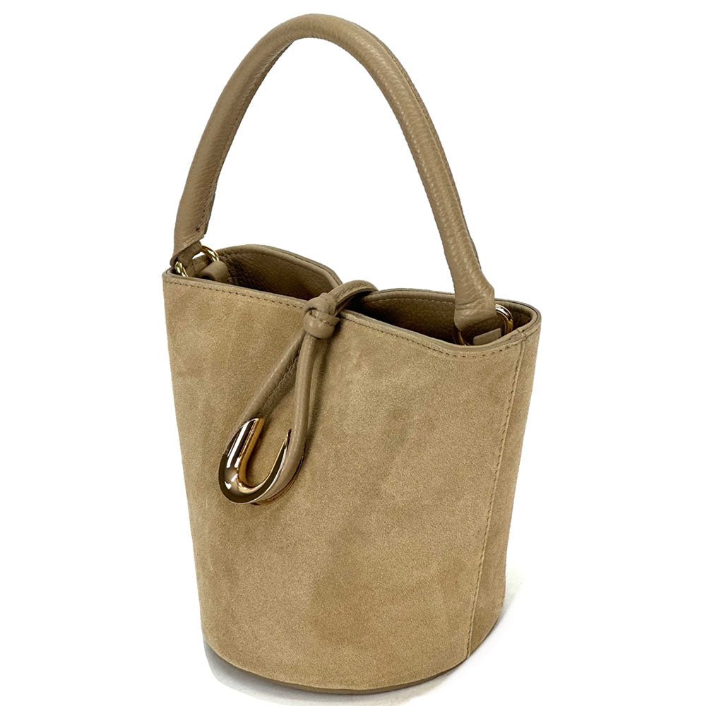 Nadia Leather Bucket Bag - Leather Italiano