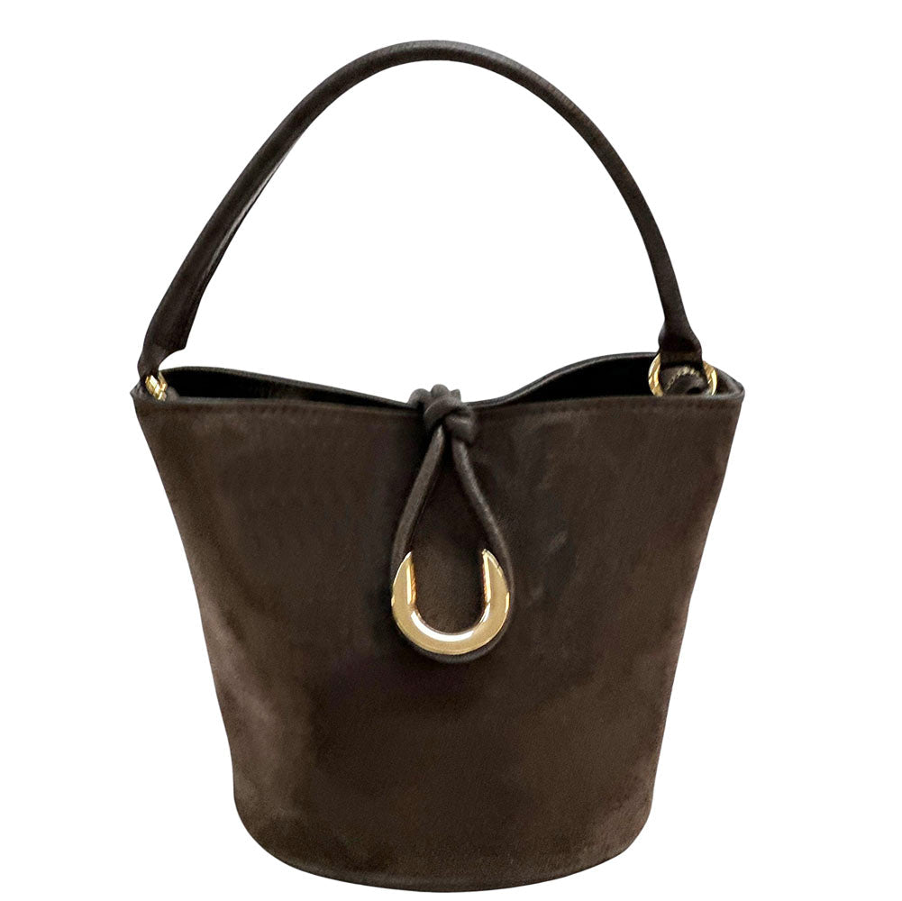 Nadia Leather Bucket Bag - Leather Italiano