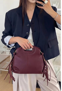 Nazareth Italian Leather Fringe Bag - Leather Italiano