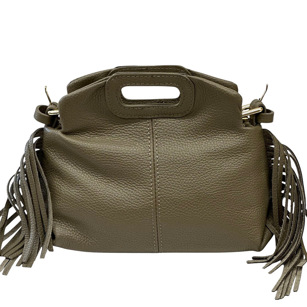 Nazareth Italian Leather Fringe Bag - Leather Italiano