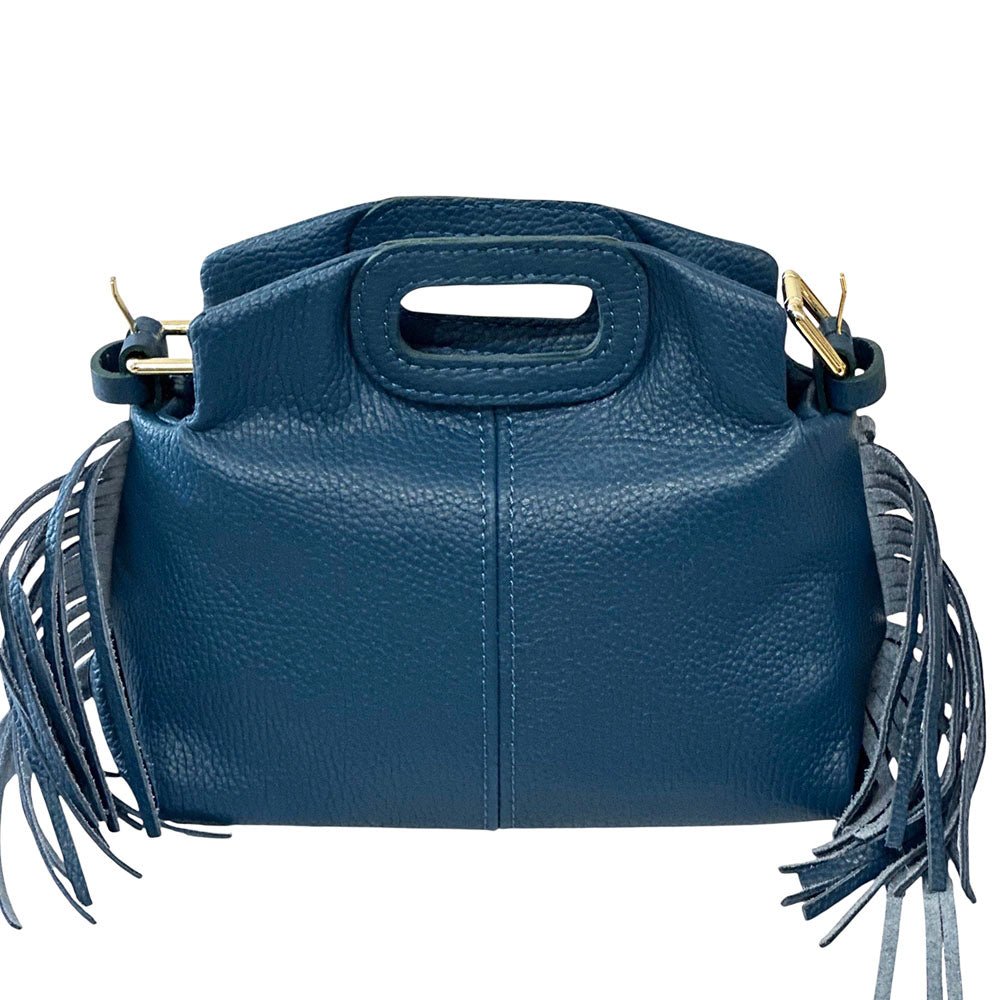 Nazareth Italian Leather Fringe Bag - Leather Italiano