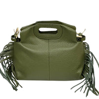 Nazareth Italian Leather Fringe Bag - Leather Italiano