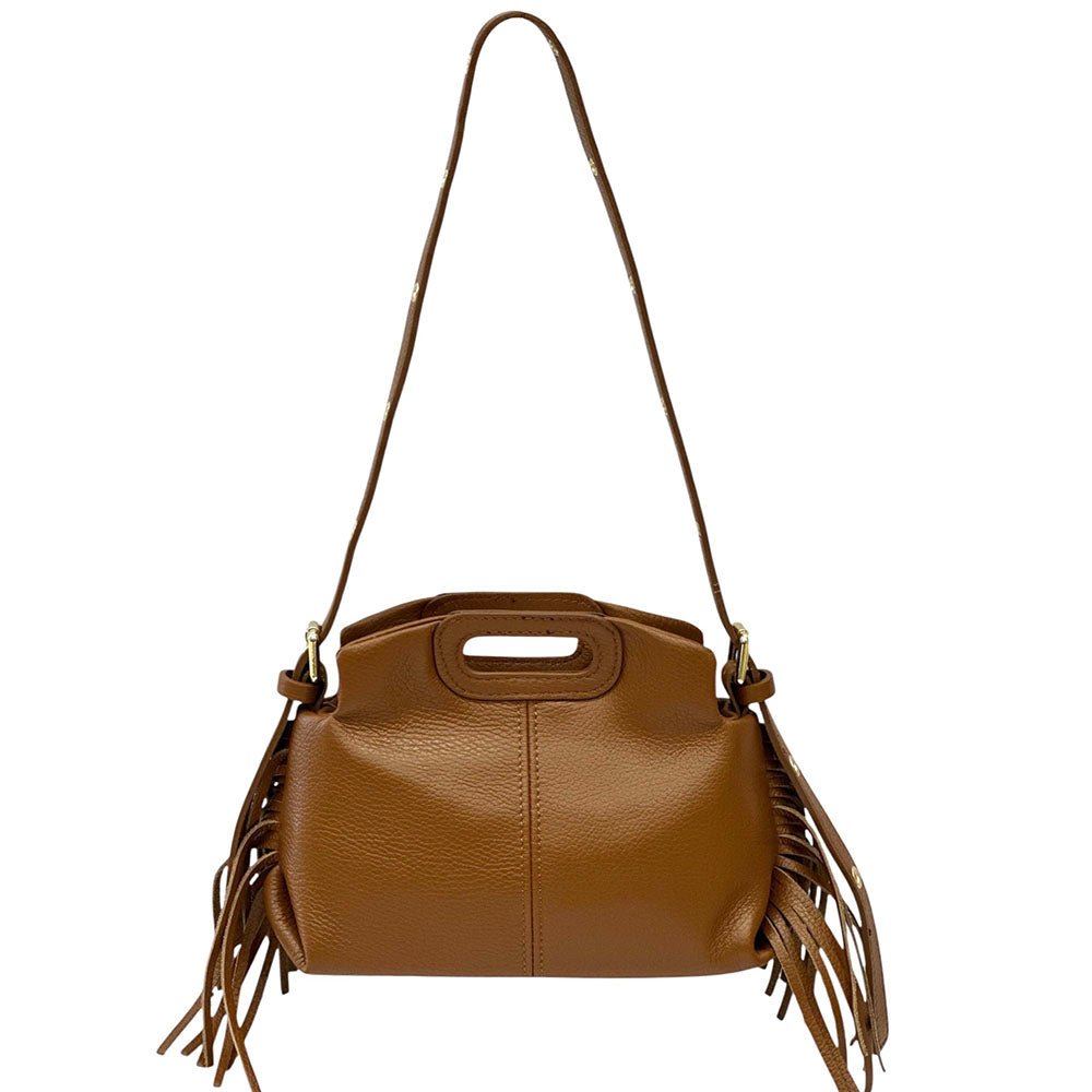 Nazareth Italian Leather Fringe Bag - Leather Italiano
