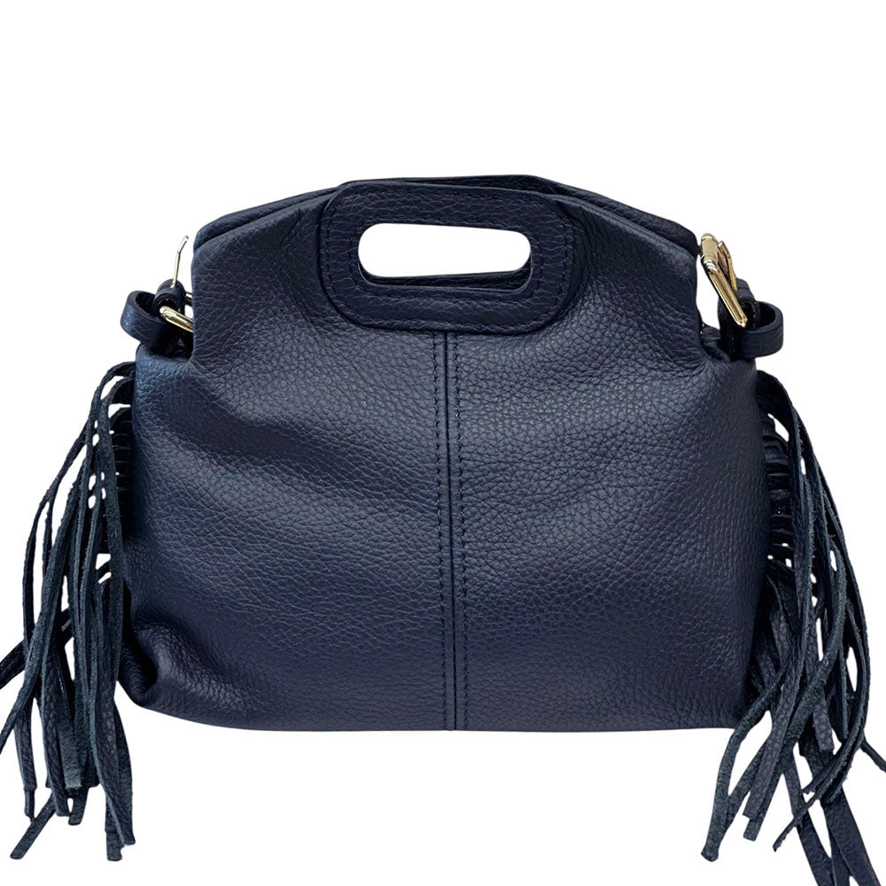Nazareth Italian Leather Fringe Bag - Leather Italiano