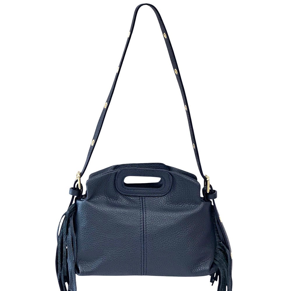 Nazareth Italian Leather Fringe Bag - Leather Italiano