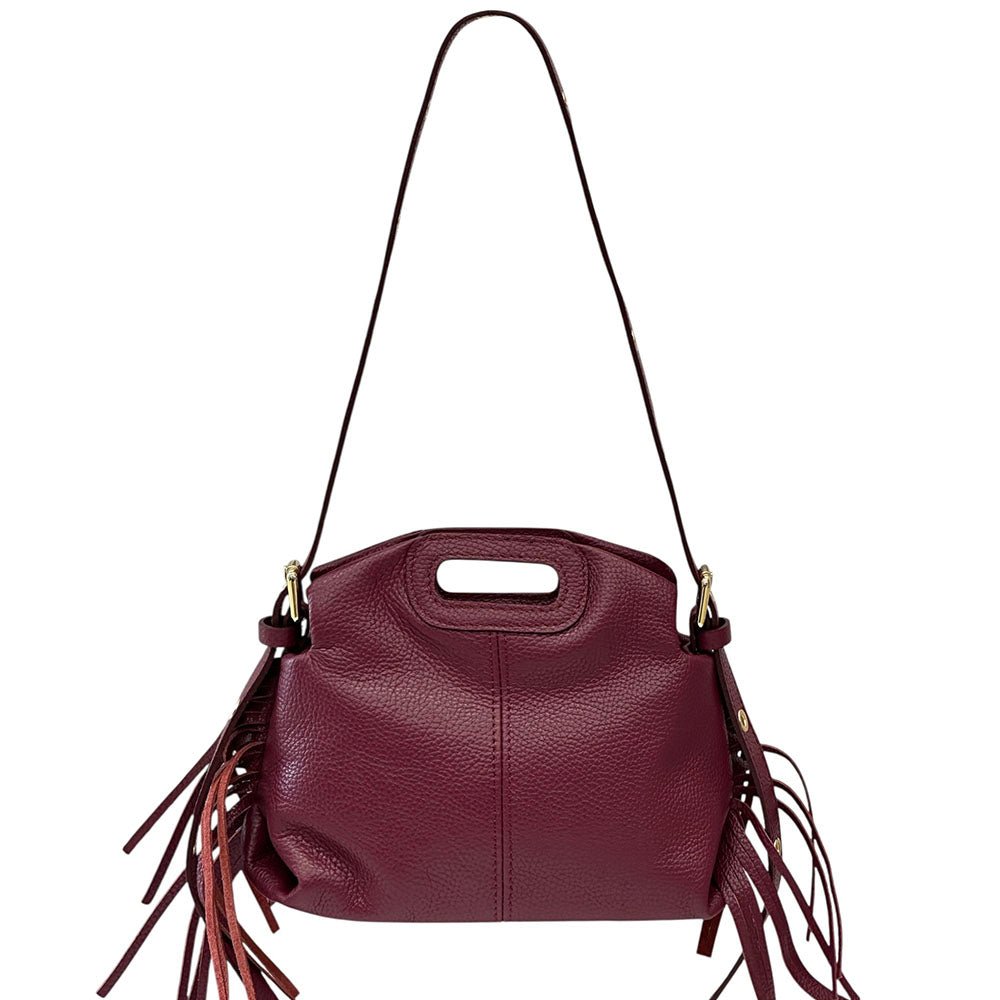 Nazareth Italian Leather Fringe Bag - Leather Italiano