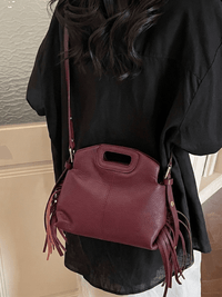 Nazareth Italian Leather Fringe Bag - Leather Italiano