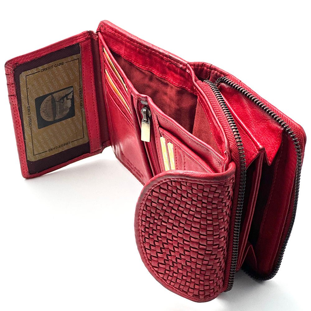 Nerissa Intrecciato Cow Leather Wallet - Leather Italiano