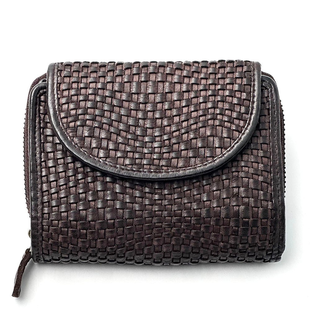Nerissa Intrecciato Cow Leather Wallet - Leather Italiano